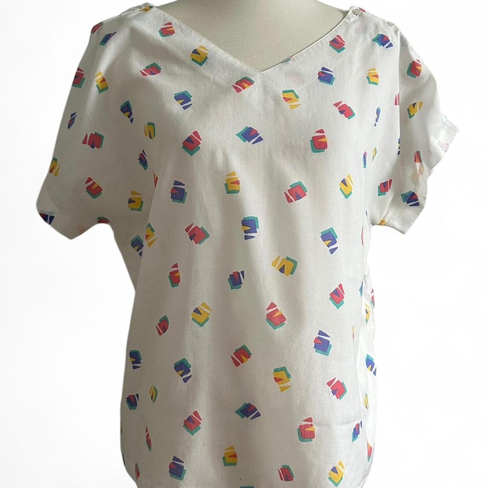 Vintage abstract scrub shirt
